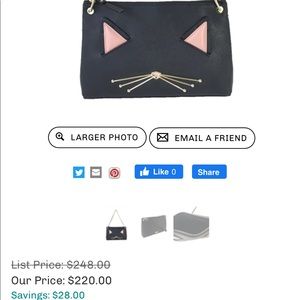 Kate Spade Jazz Cat River Convertible Crossbody